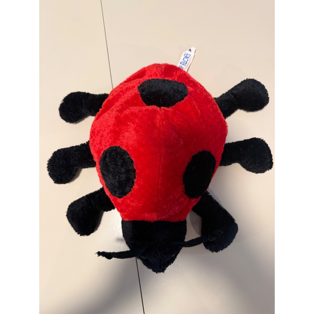 Mary Meyer Flip Flops Ladybug Plush Red Black Spotted Bean Bag Stuffed 12"